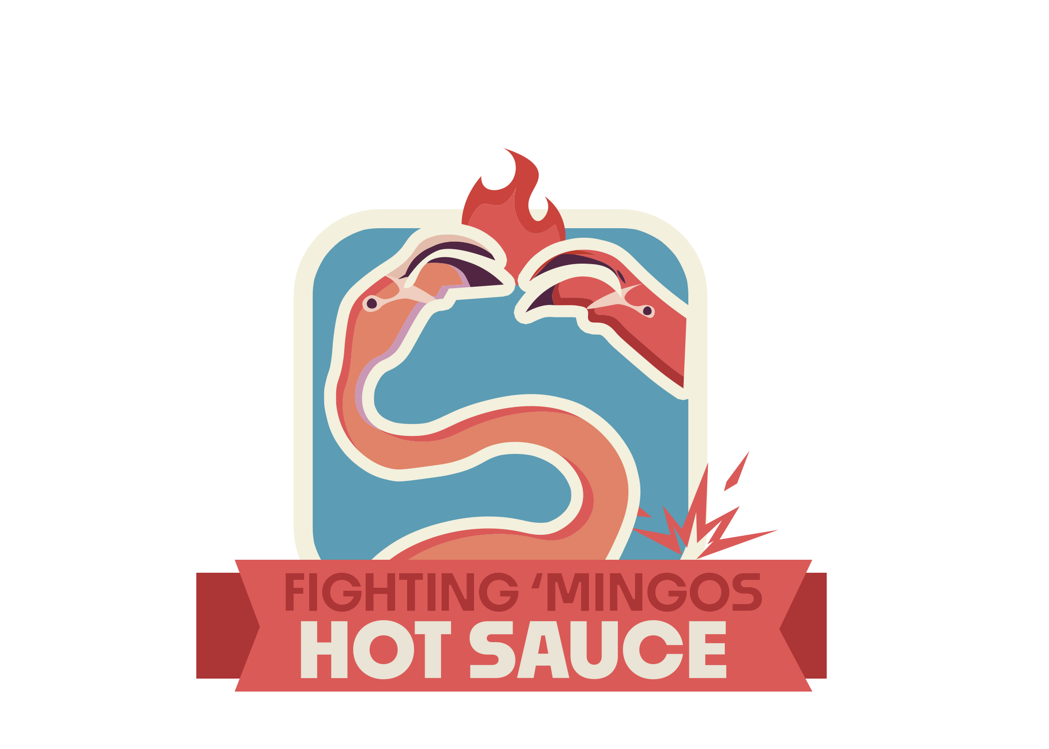Fighting Mingos Hot Sauce, brand mark