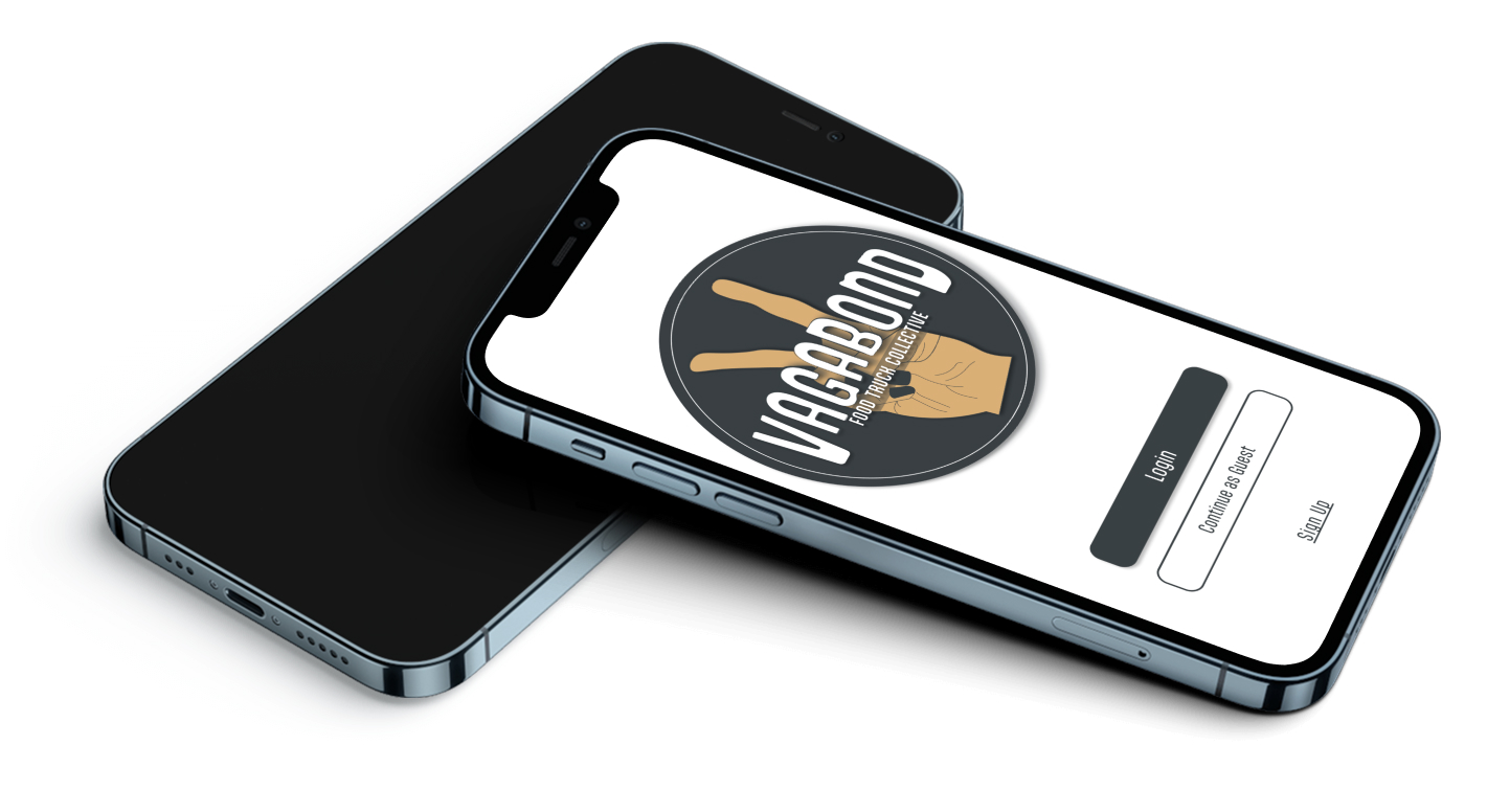 Vagabond food truck app on iPhone